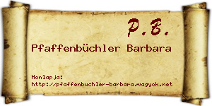 Pfaffenbüchler Barbara névjegykártya